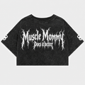 Crop Top Oversize Nero – Muscle Mommy Does It Better