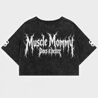 Crop Top Oversize Nero – Muscle Mommy Does It Better