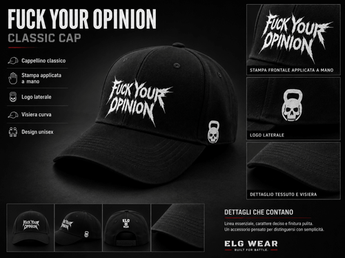 Cappellino - FUCK YOUR OPINION - ELGwear
