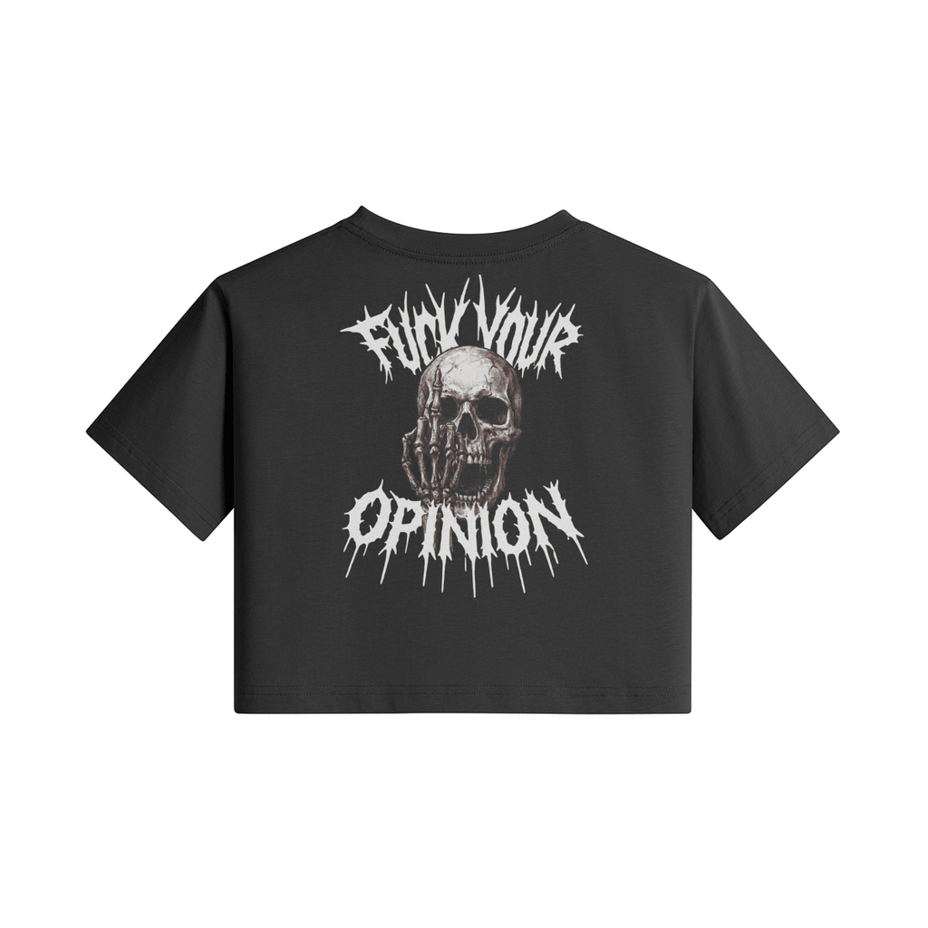 Crop Top Boxy Fit Cotone 200g - Fuck Your Opinion