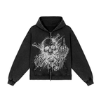 I DON'T GIVE A FUCK - Felpa con cappuccio e cerniera - ELGwear