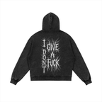 I DON'T GIVE A FUCK - Felpa con cappuccio e cerniera - ELGwear
