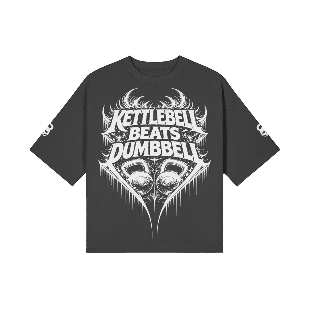 T-Shirt Boxy Fit Oversize 200g - Kettlebell Beats Dumbbell