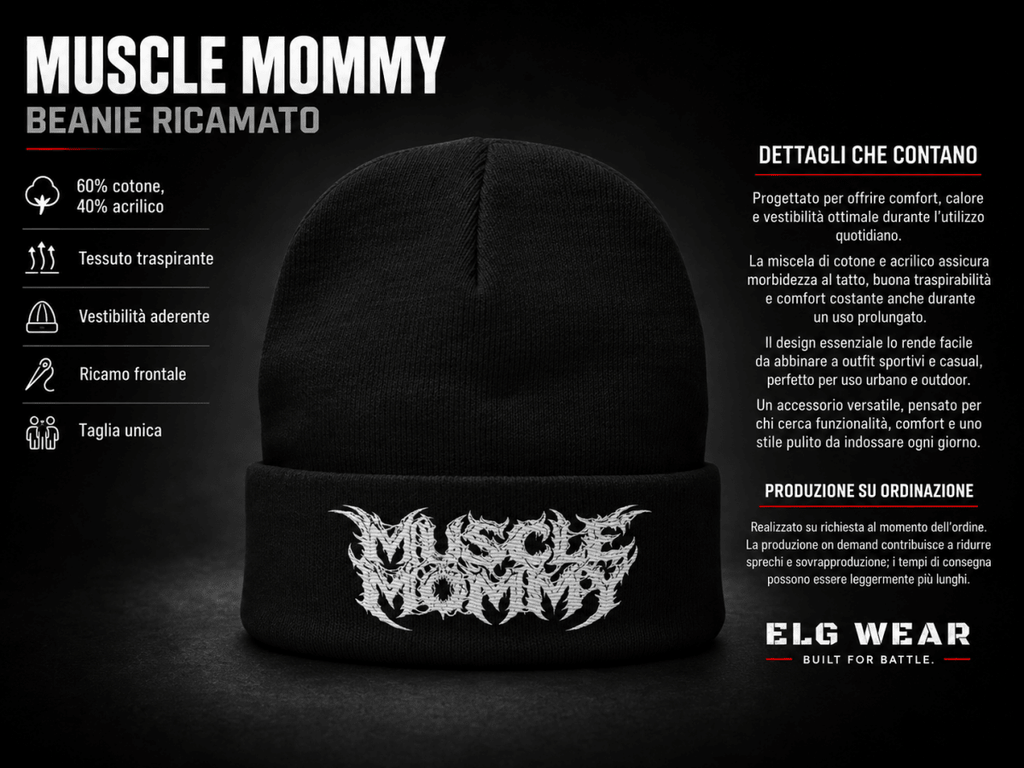Metal Beanie - Cappello Ricamato Form-Fitting - dettaglio prodotto