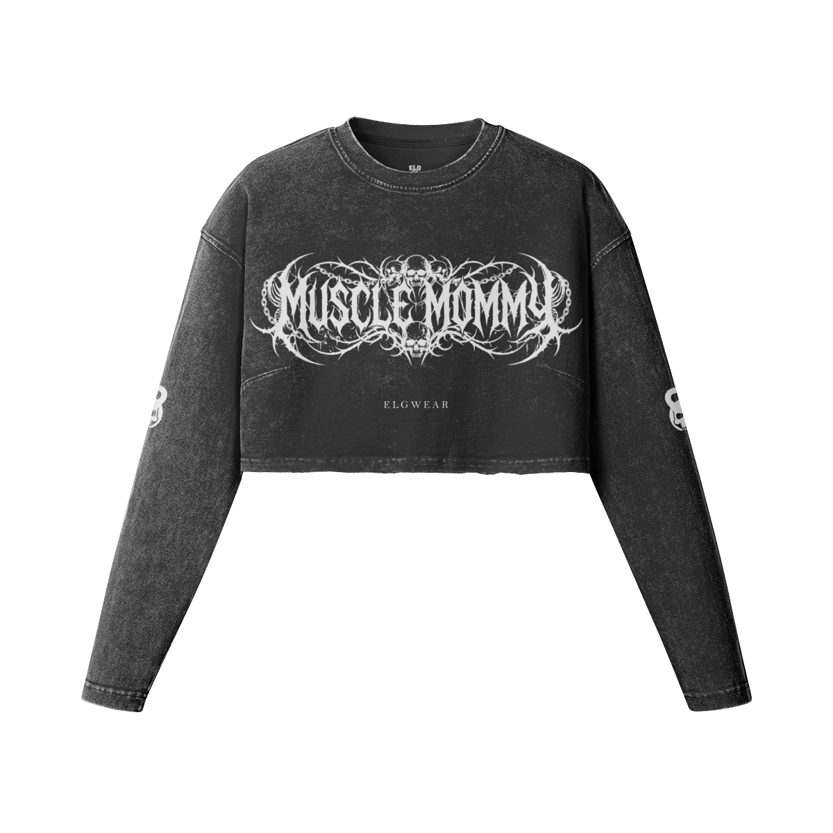 Muscle Mommy - Crop Top Donna Manica Lunga