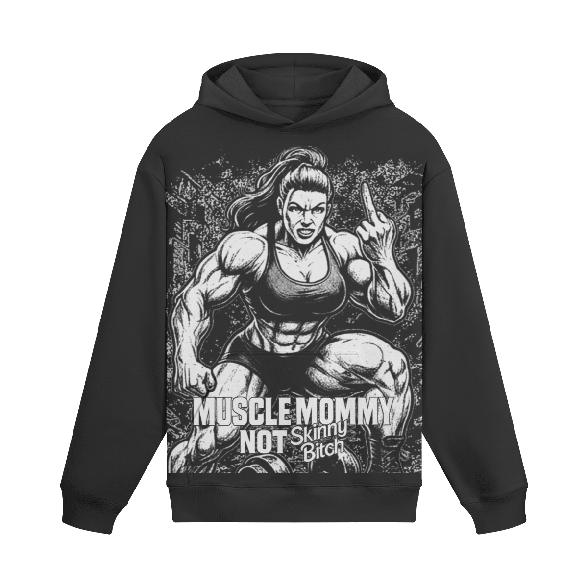 Muscle Mommy - Felpa con cappuccio - ELGwear