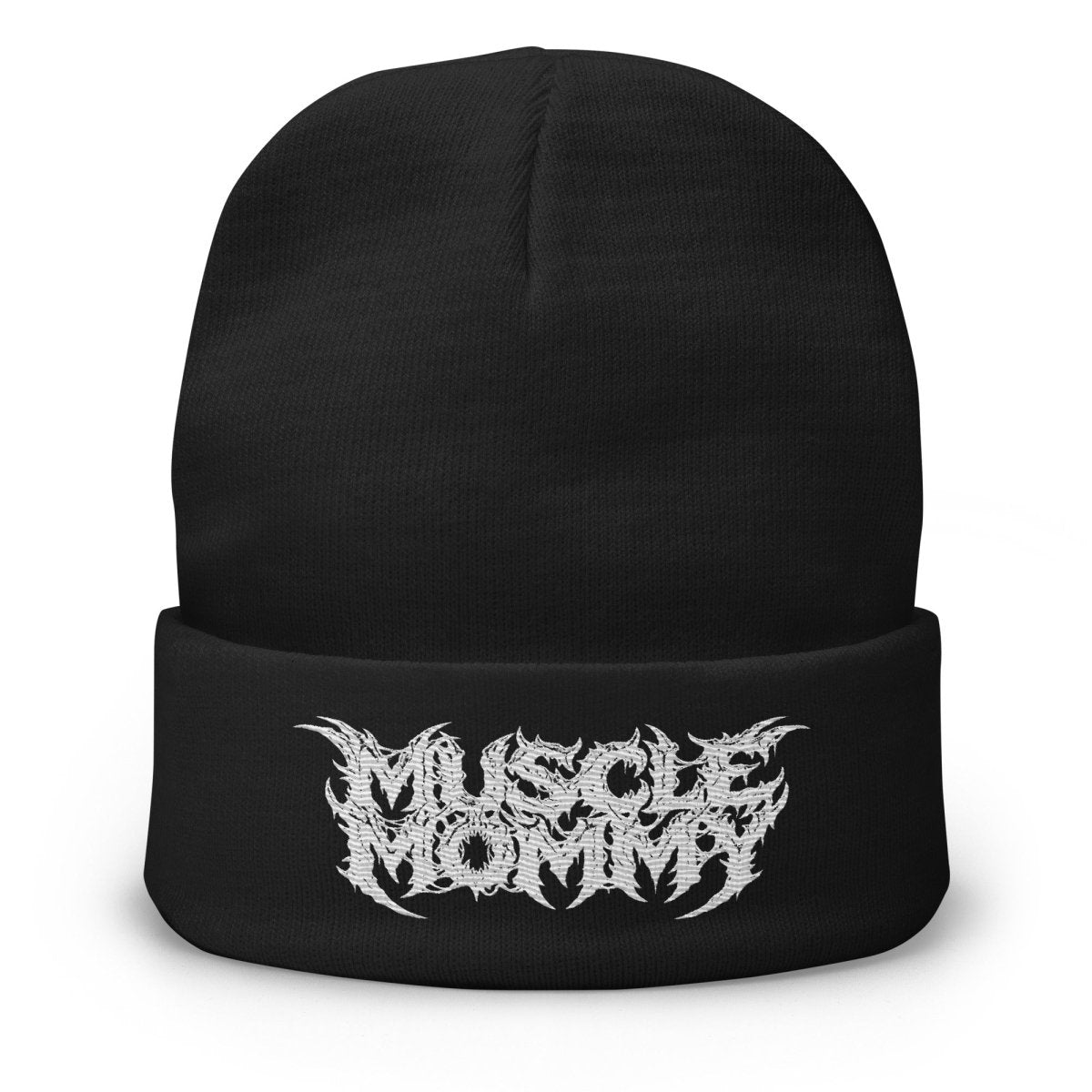 CAPPELLINO DI LANA MUSCLE MOMMY -  ( RICAMO BIANCO)