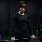 CAPPELLINO DI LANA - MUSCLE MOMMY (RICAMO ROSSO)