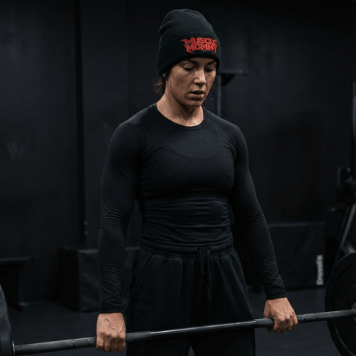 CAPPELLINO DI LANA - MUSCLE MOMMY (RICAMO ROSSO)