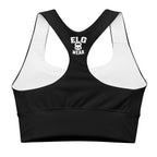 Reggiseno sportivo imbottito con stampa nera tessuto tecnico ELGwear