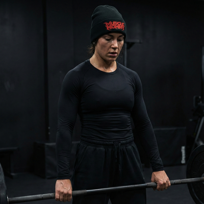 MUSCLE MOMMY -  ( RICAMO BIANCO)